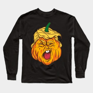 Trumpkin Donald Trump Halloween Great Again Pumpkin Scary Long Sleeve T-Shirt